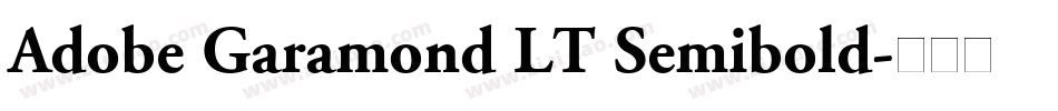 Adobe Garamond LT Semibold字体转换